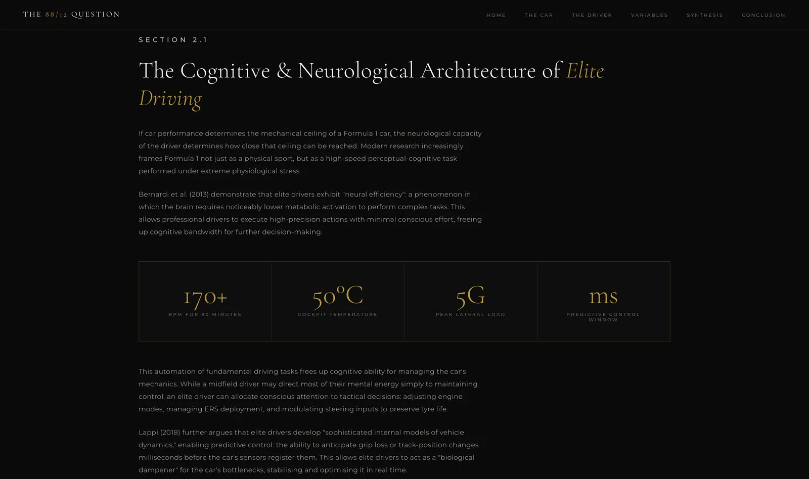 F1 EPQ website, screenshot 3